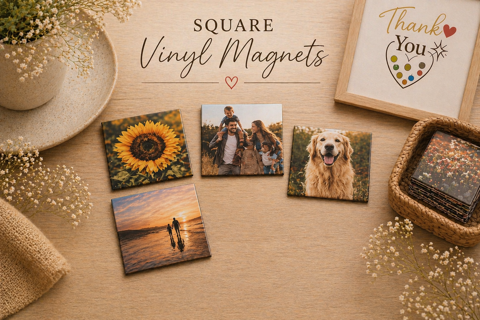 Photo Vinyl Magnets - Square