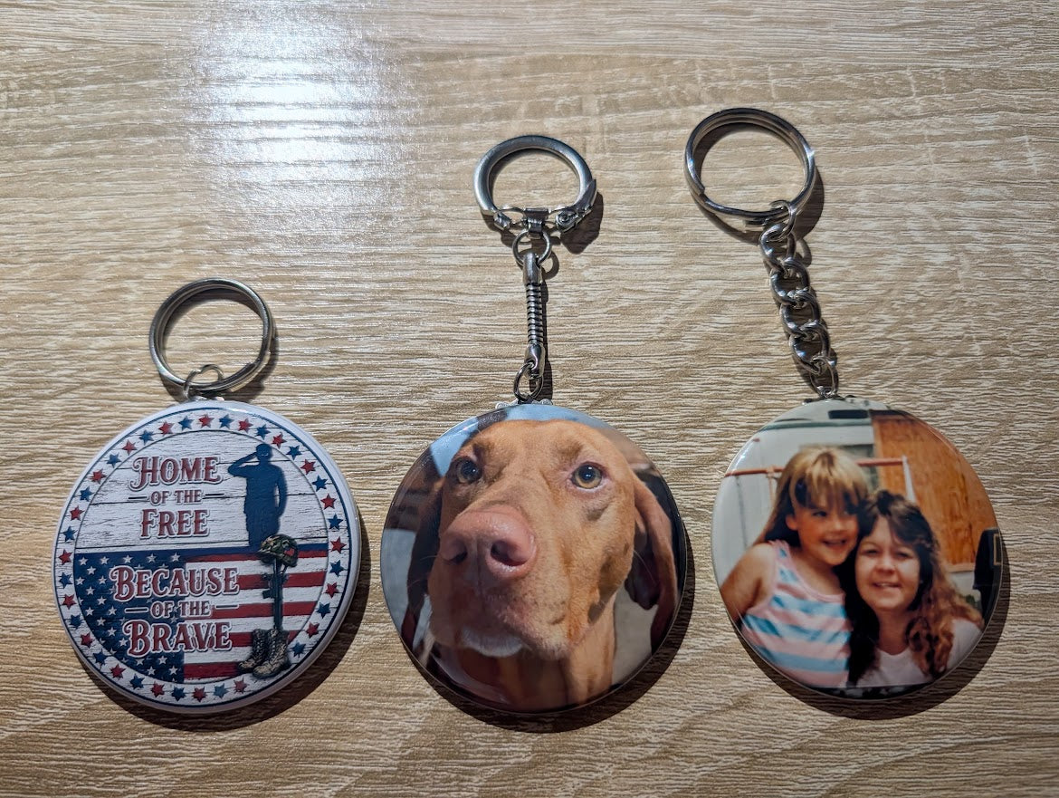 Round Photo Keychains - 2.25"